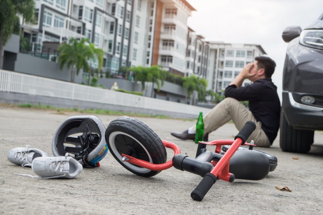 Bycicle On The Road With Safety Equipment