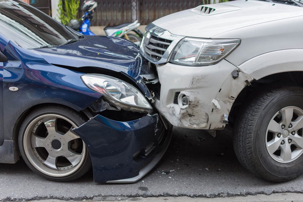 Two Light Vehicle Front Collision