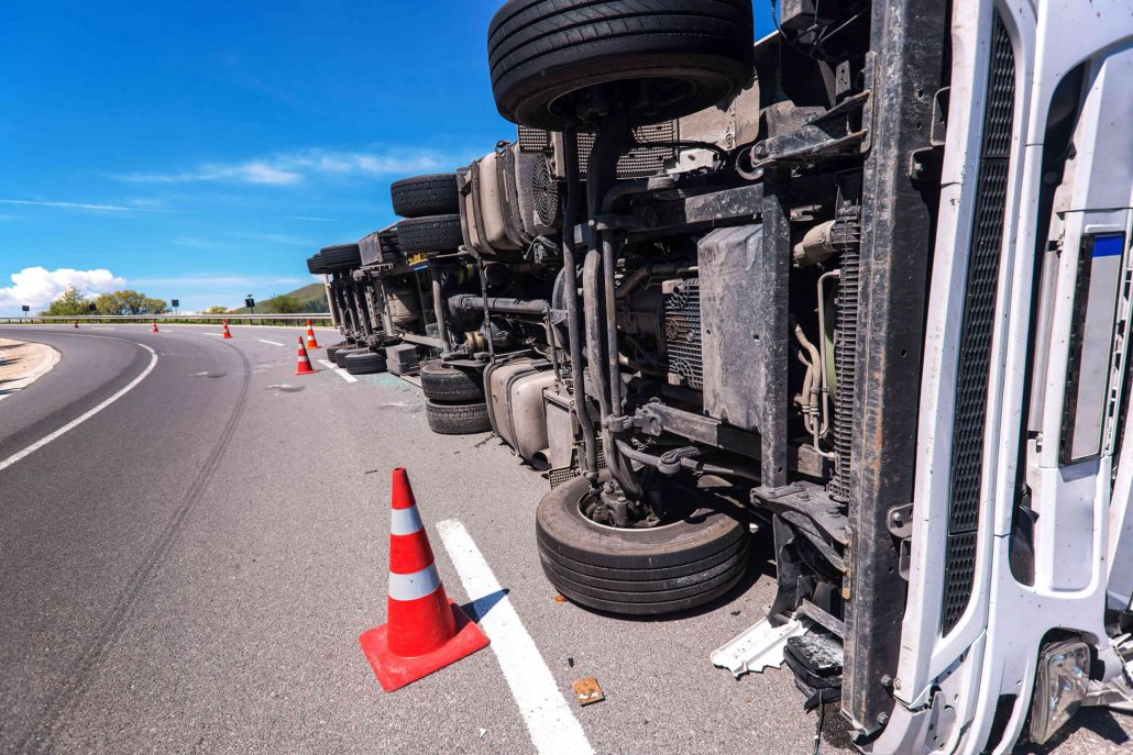 Truck Fell Over On The Road