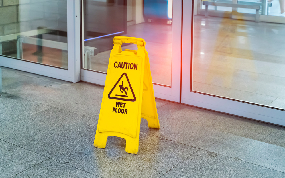 Wet floor sign