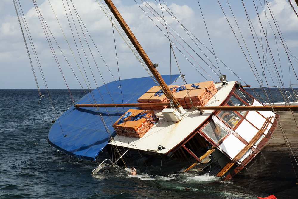 Photo of a Sinkng Boat