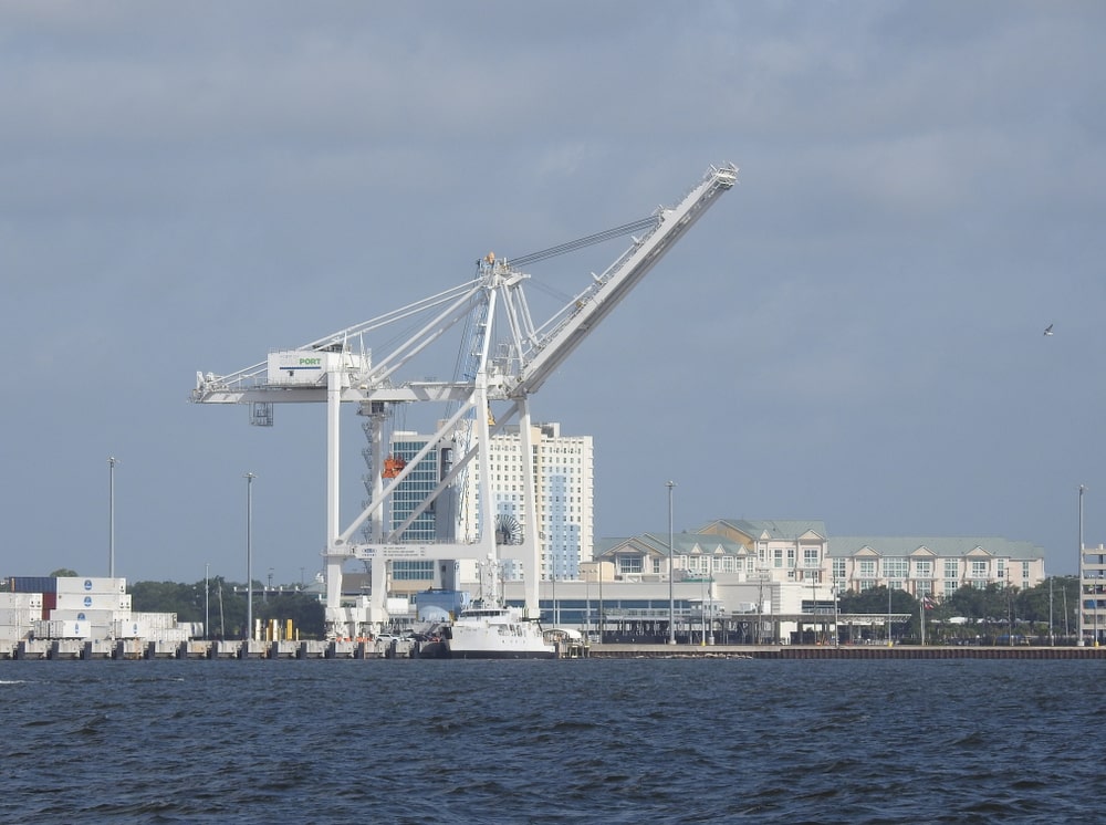 White Buildings In A Port