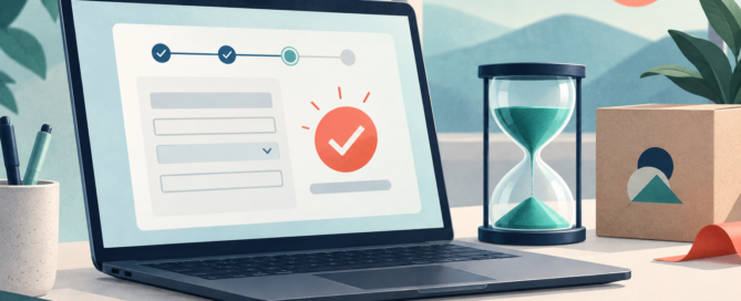 An online filing screen, hourglass, and product package illustrate Statement of Use extension requests.