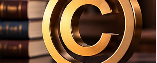 Gold copyright symbol representing a copyright infringement dispute