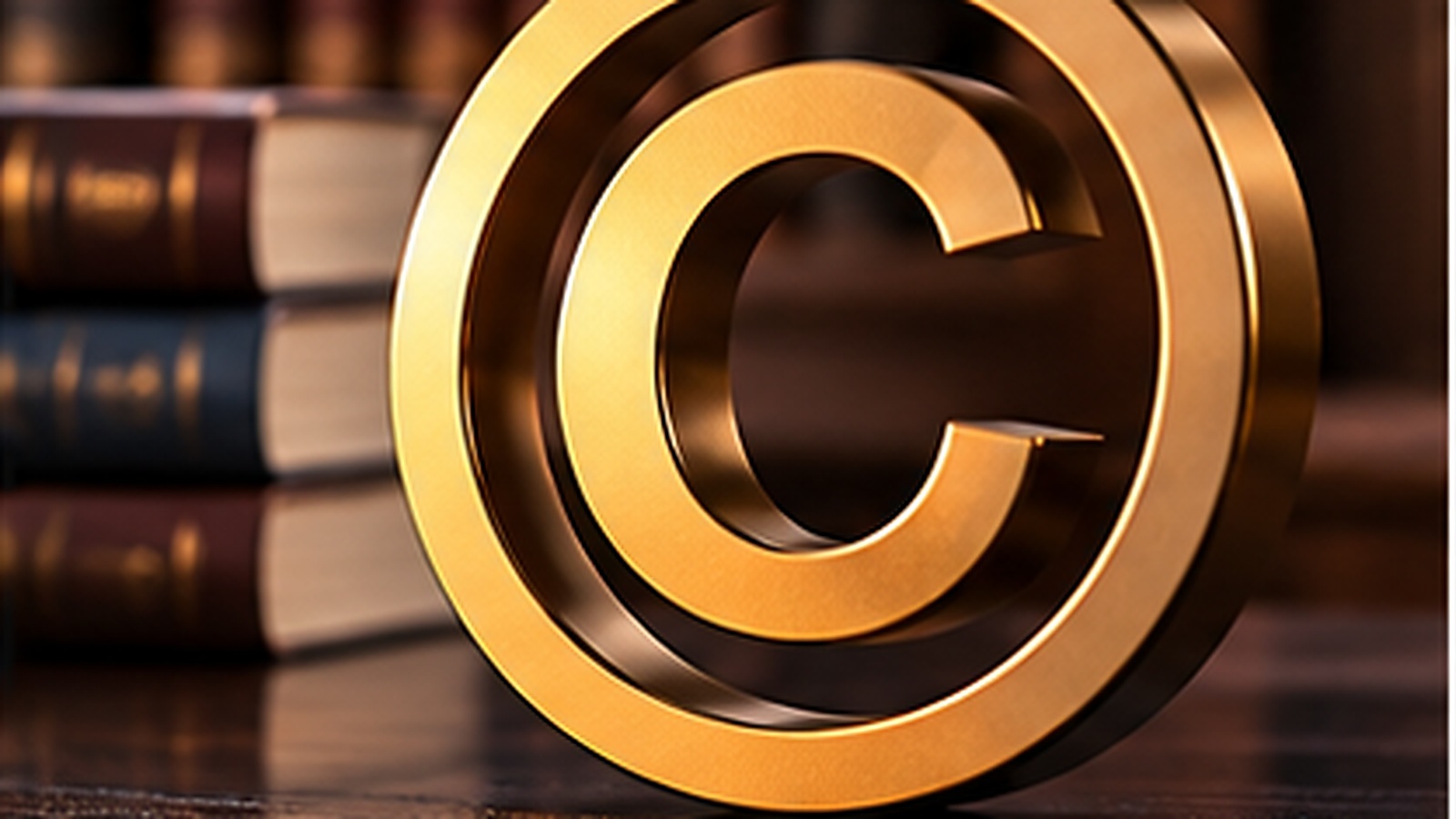 Gold copyright symbol representing a copyright infringement dispute