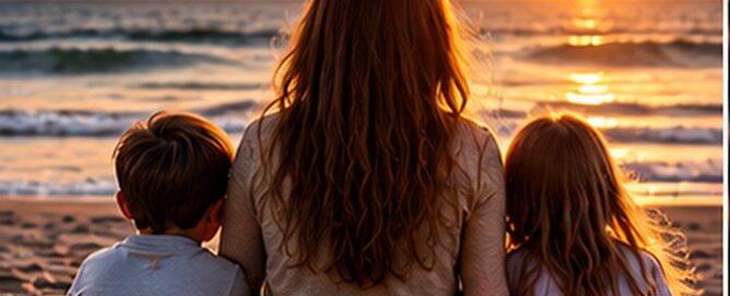 Parent with children at sunset representing a family wrongful-death claim
