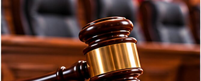 Courtroom gavel representing patent appeal proceedings
